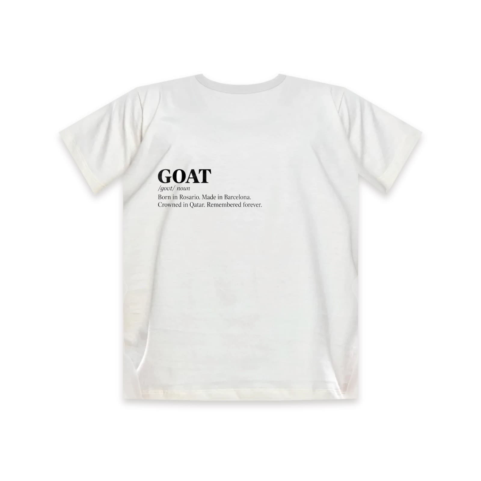 Camiseta La Pulga, Lionel Messi, branca, costas